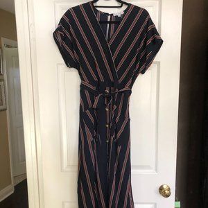 Black & Red Tie Wrap Dress